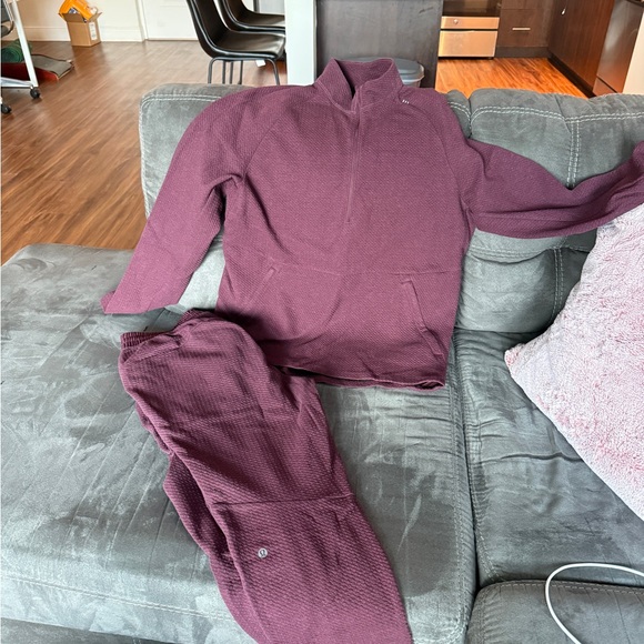 At Ease lululemon zip up and jogger. - Picture 3 of 6